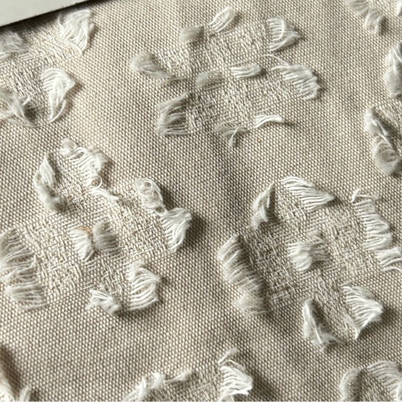 🌴Charming Threshold Cream and White Textured Curtain - Picture 3 of 13